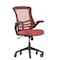 Flash Furniture Red Mesh Mid-Back Task Chair with Roller Wheels BL-X-5M-RED-RLB-GG - alternate 3